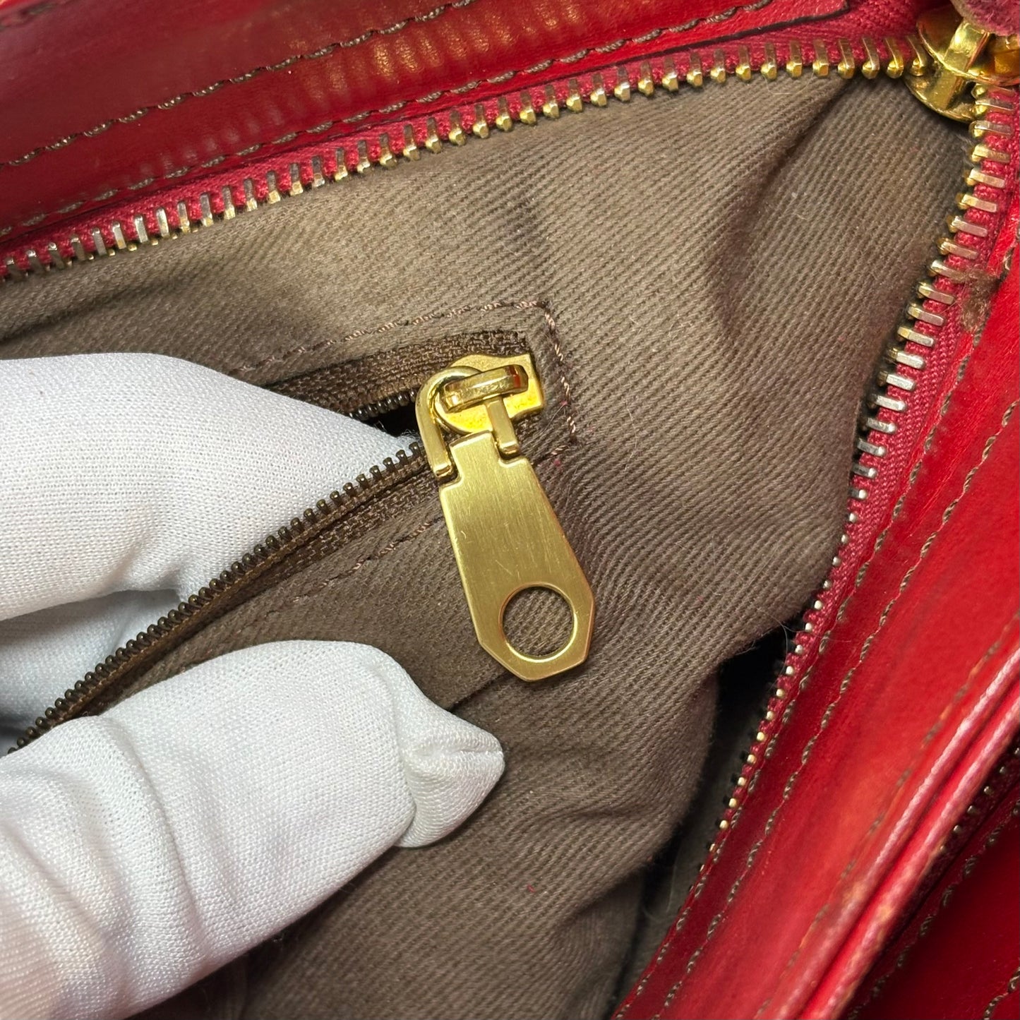 The Bridge Bauletto Rosso Ciliegia/Oro