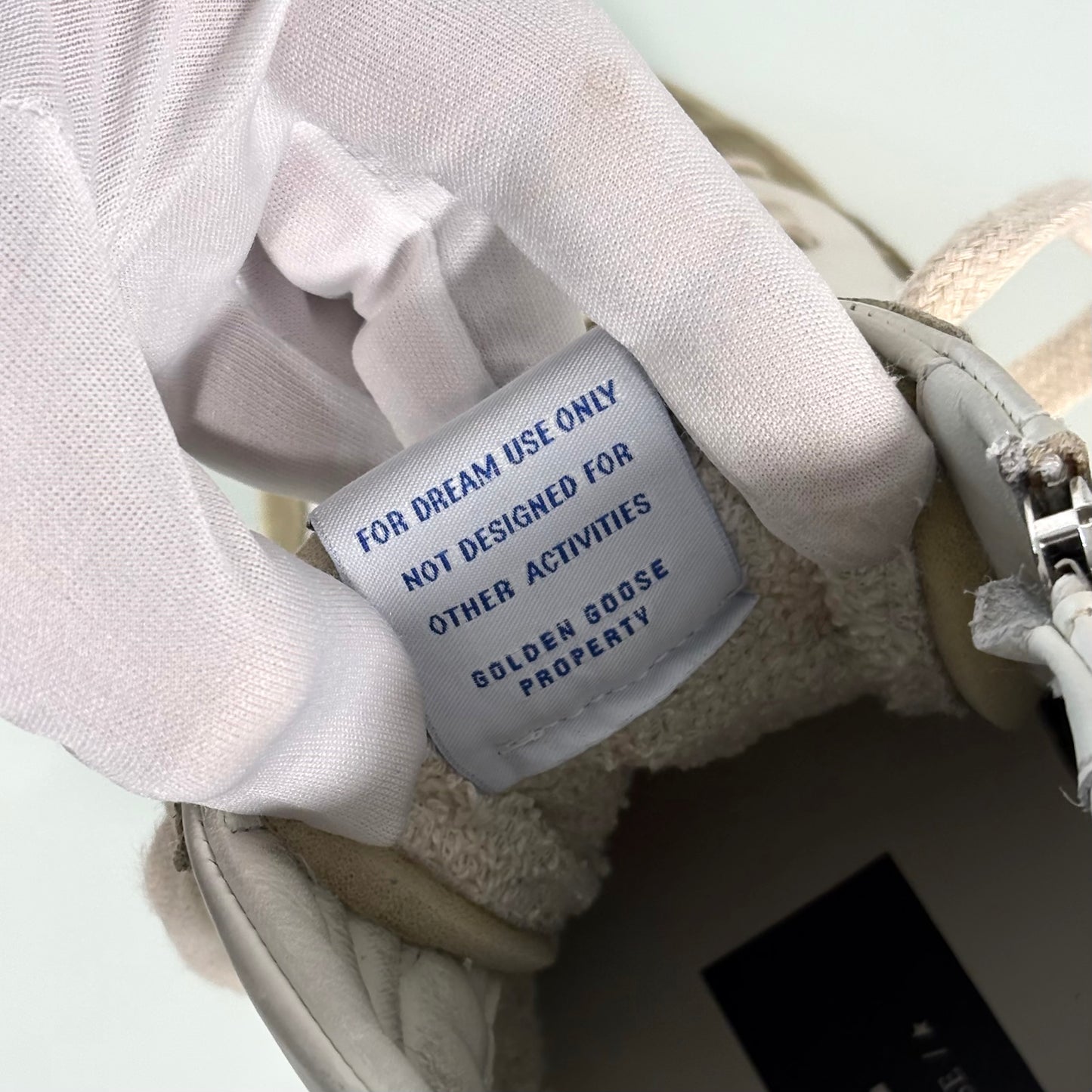 Golden goose Slide bianche con dettagli neri e beige 42