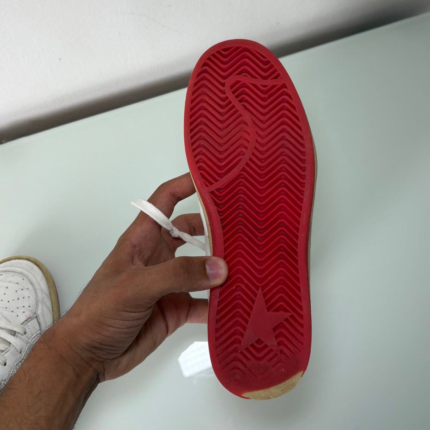 Golden goose ballstar bianche e tallone rosso 37