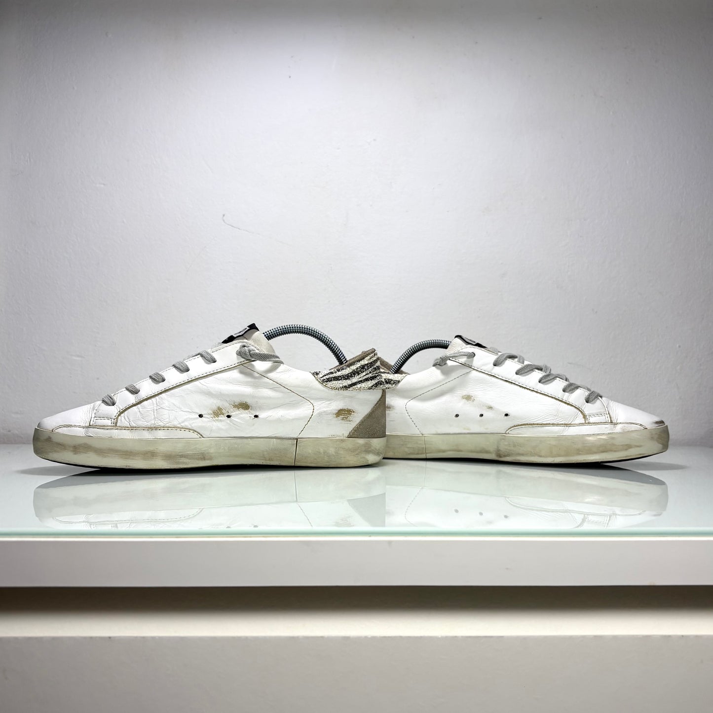 Golden goose bianche stella zebrata 40