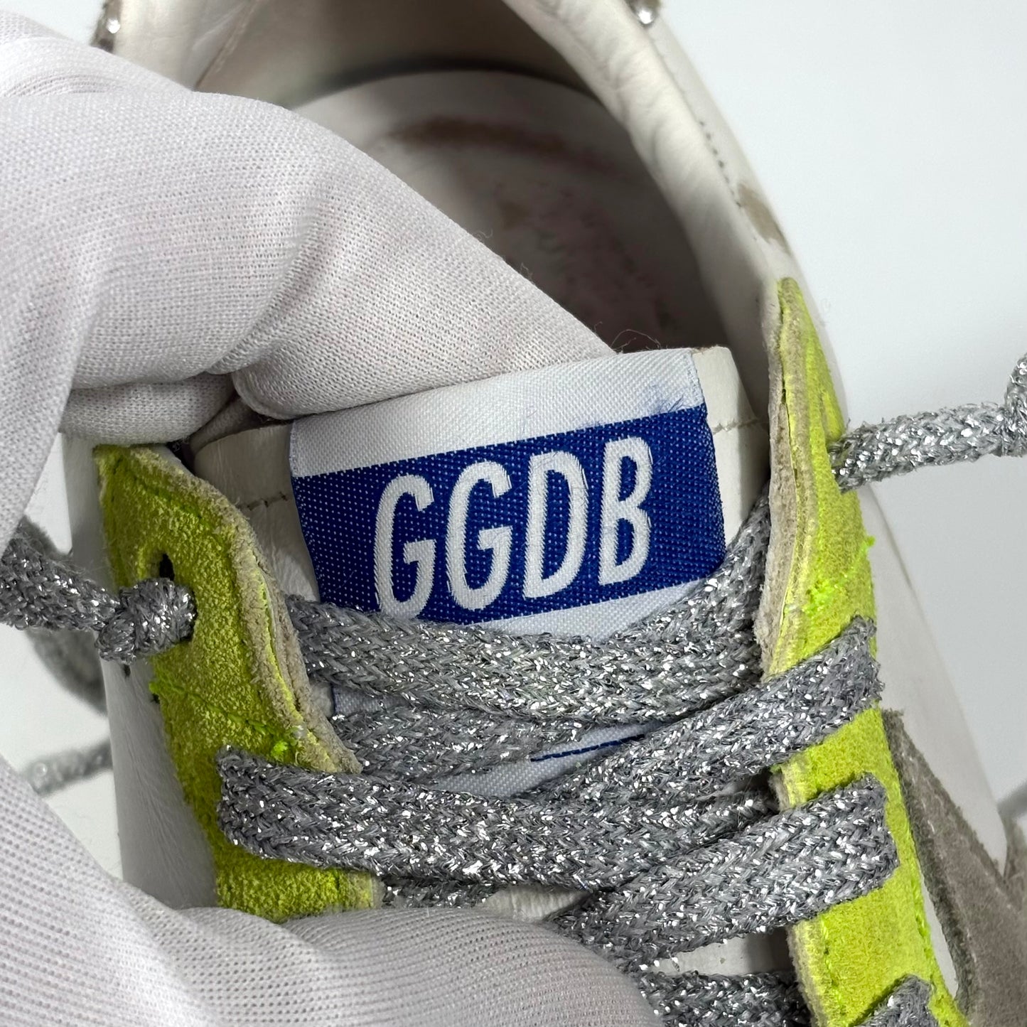 Golden goose Ballstar gialle, bianche e argento 36