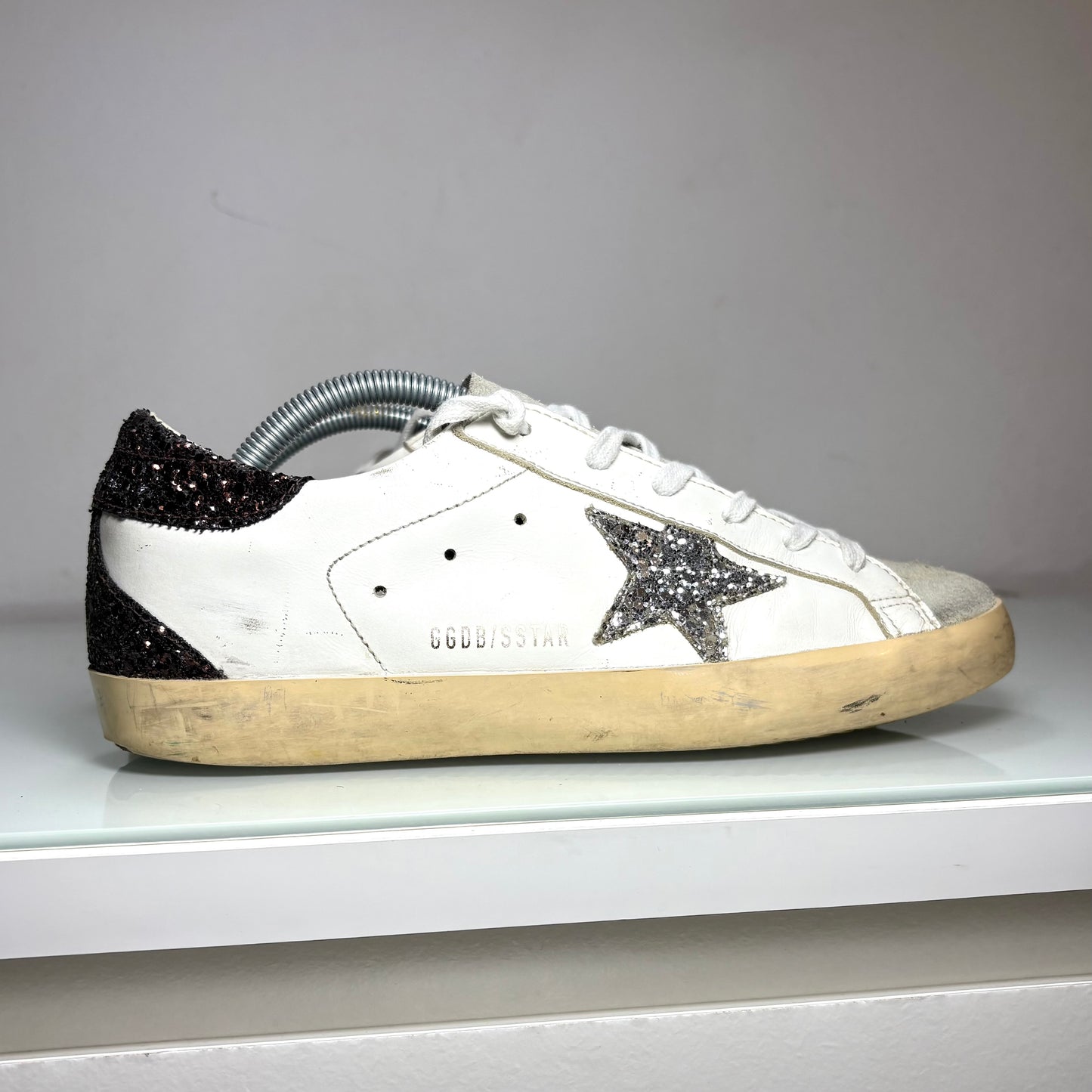 Golden goose classic Stella argento brill. E tallone nero brill. 39