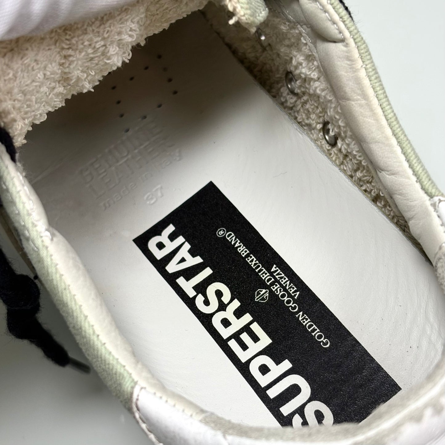 Golden goose Superstar grigio tessuto stella Argento 37