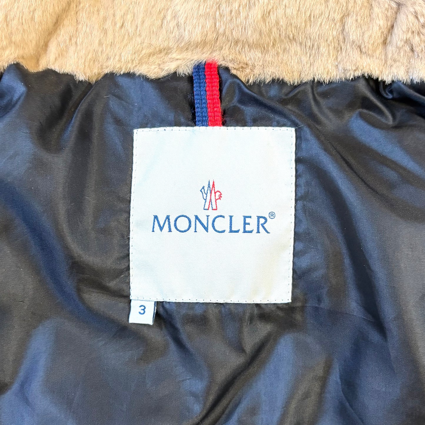 Moncler fur hood giallo con pelliccia taglia L