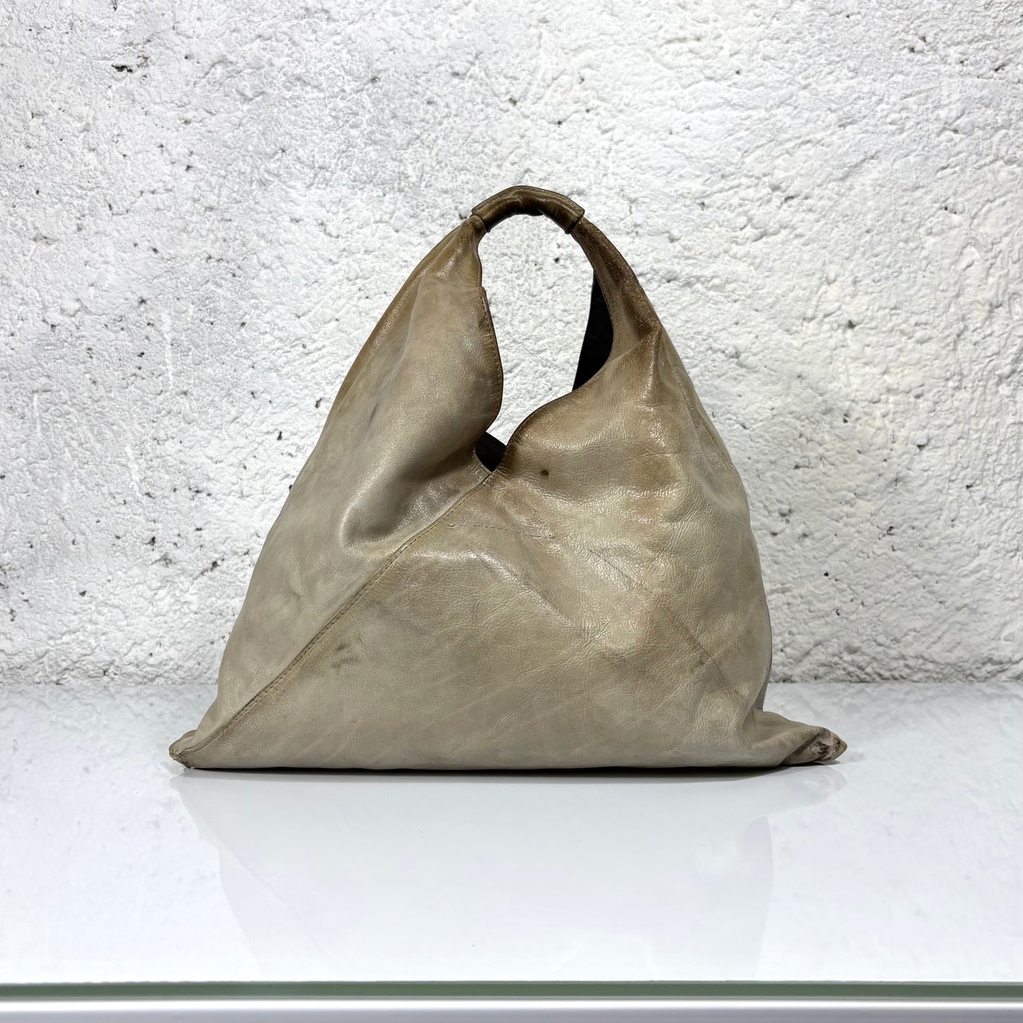 Maison Margiela MM6 Japanese Tote in pelle beige