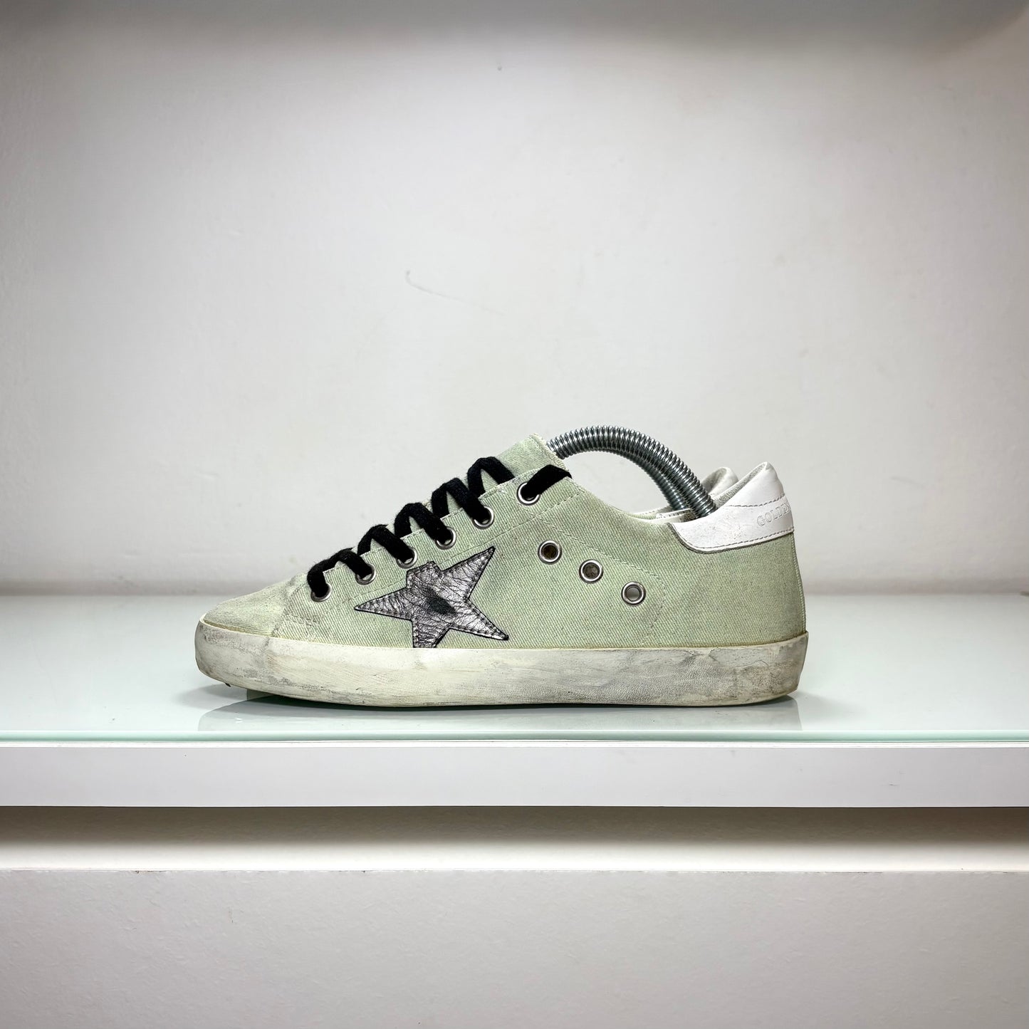 Golden goose Superstar grigio tessuto stella Argento 37