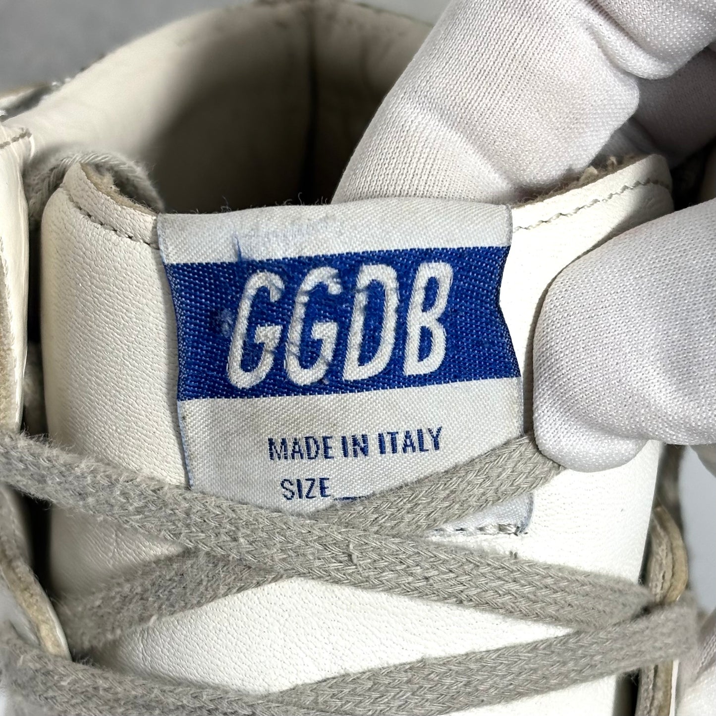 Golden goose Sky-star bianche con stella argento brillantinata 39