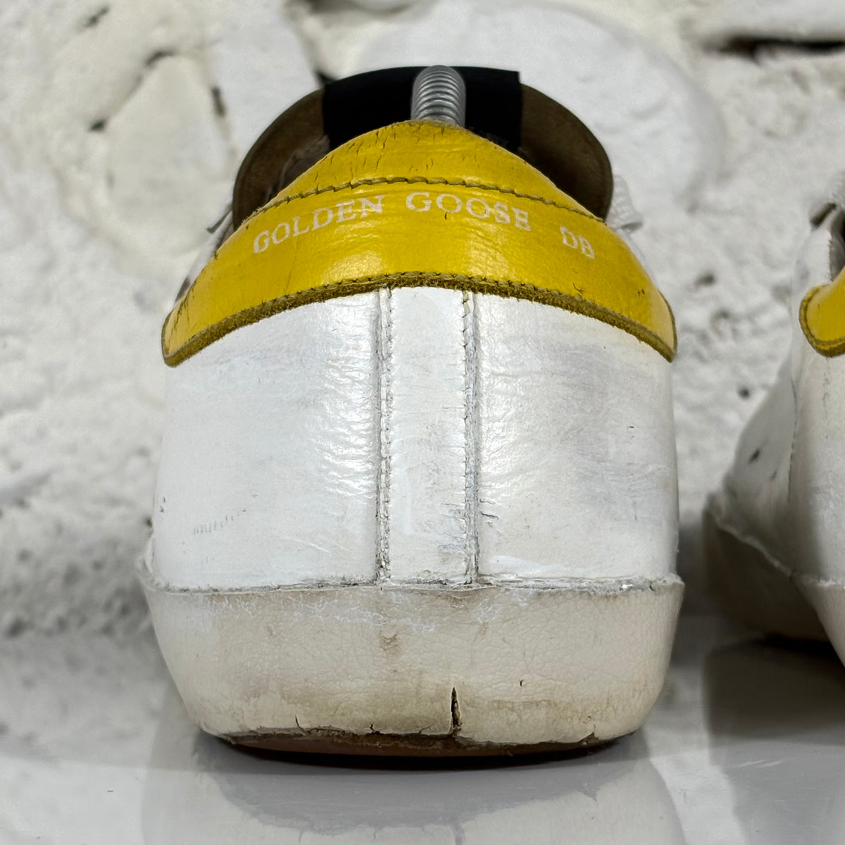 Golden goose Superstar bianche con talloncini gialli 42