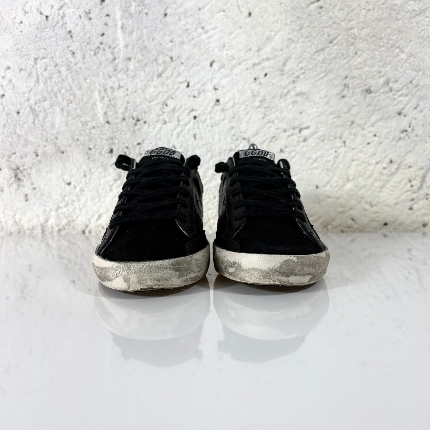 Golden goose Superstar nero a squame 39