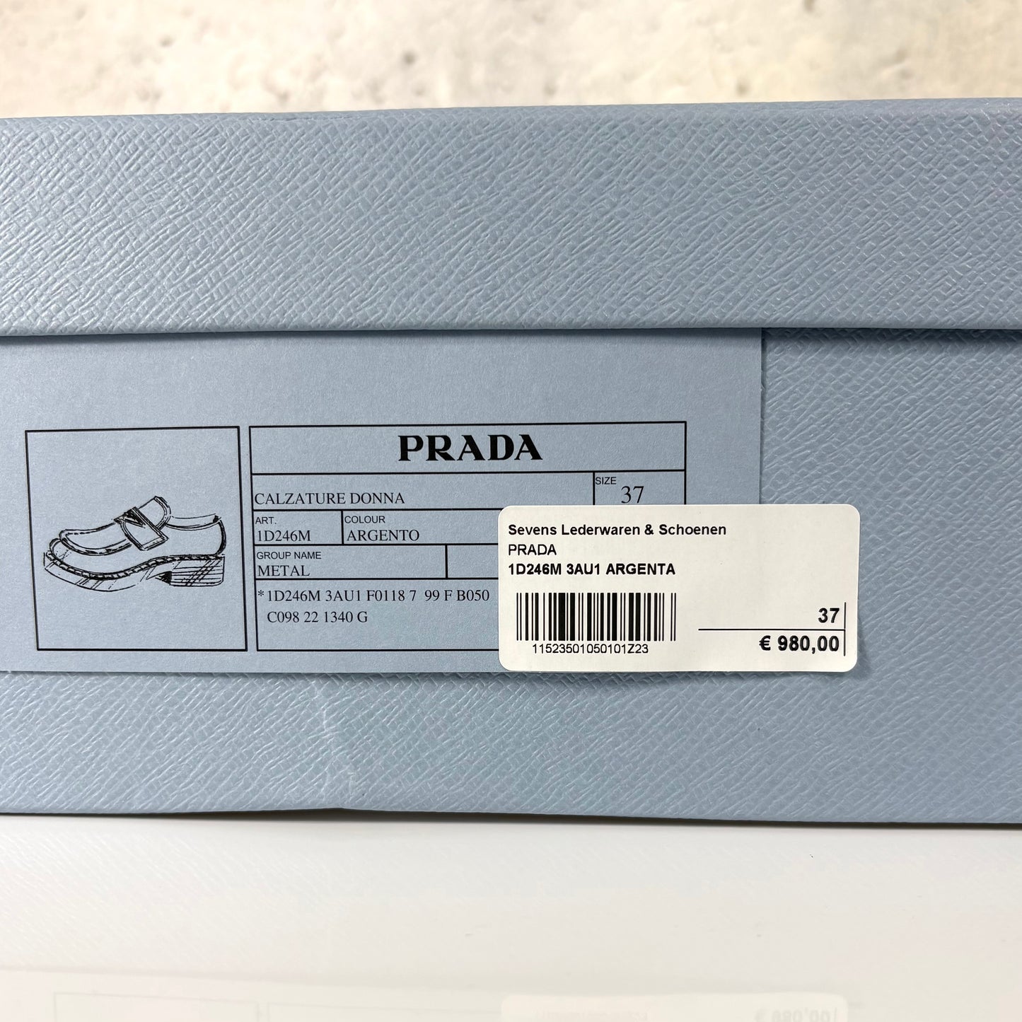 Mocassini Prada chocolate Argento 37