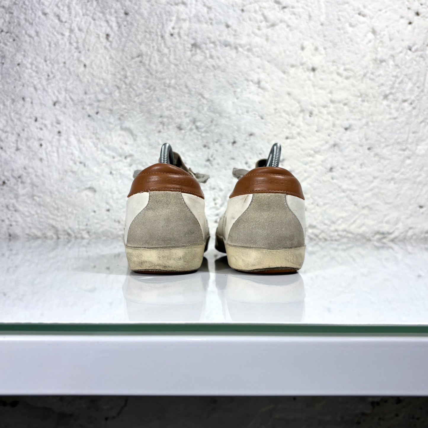 Golden goose Superstar bianche con tallone marrone 38