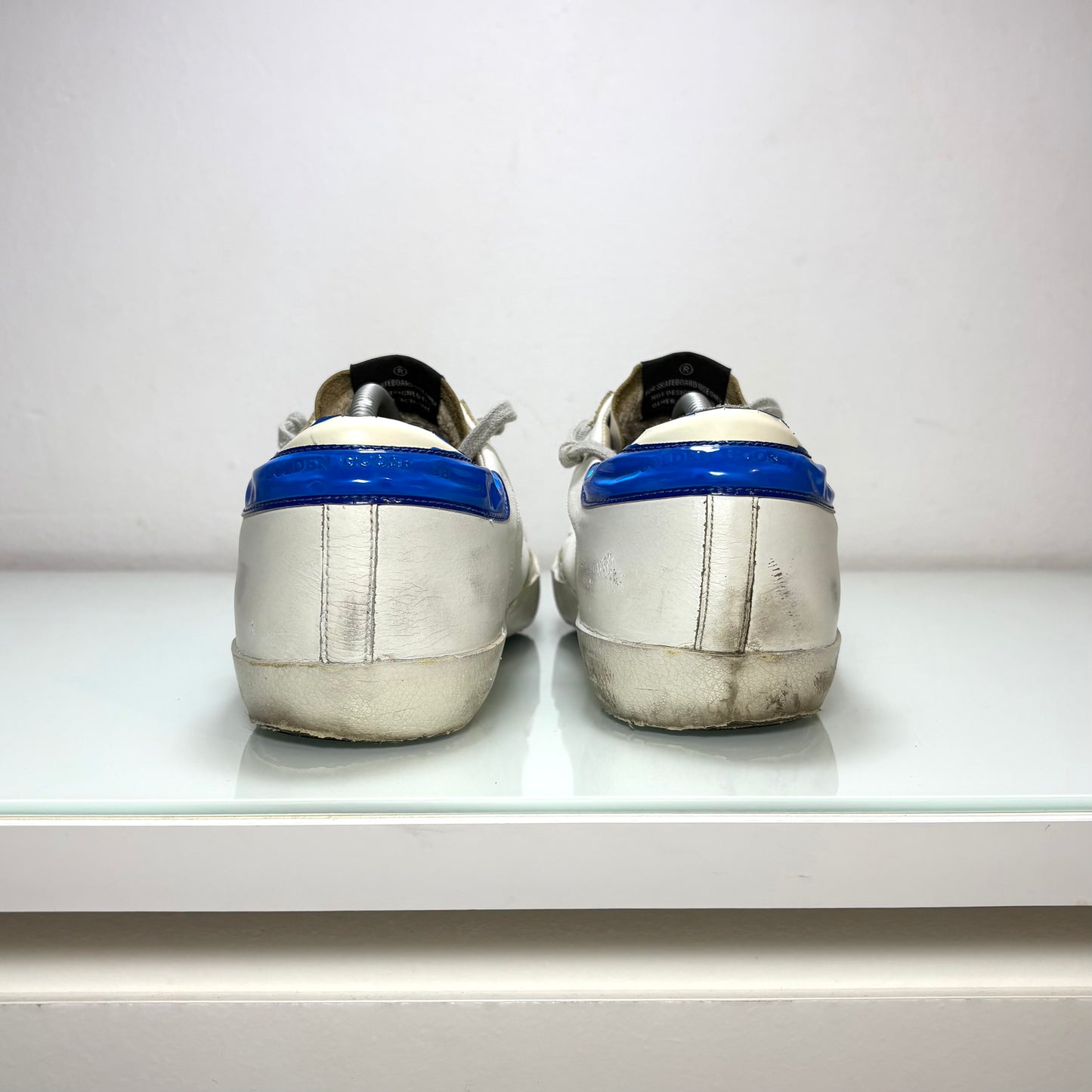 Golden goose Superstar bianco stella e tallone blu 43