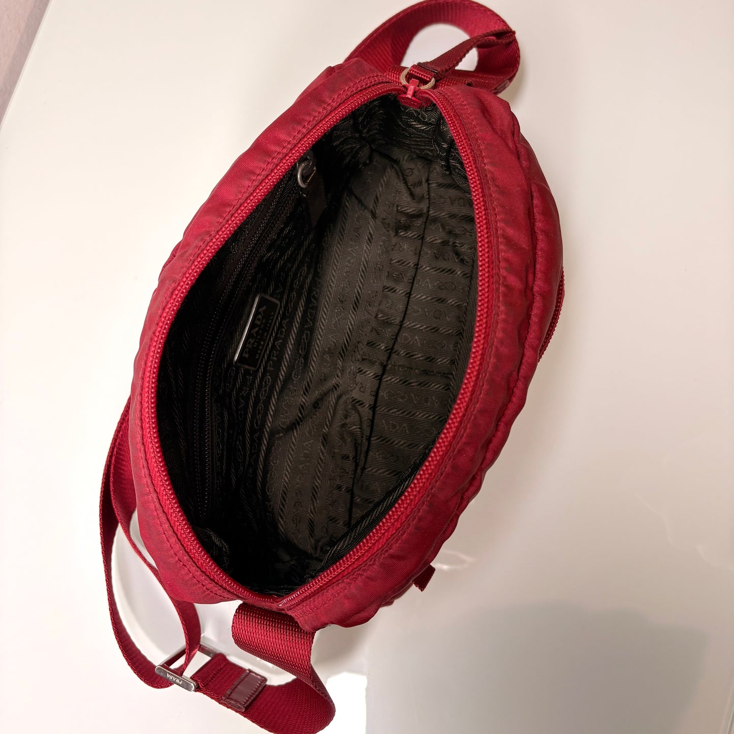 Prada Re-Nylon Crossbody sintetico rosso