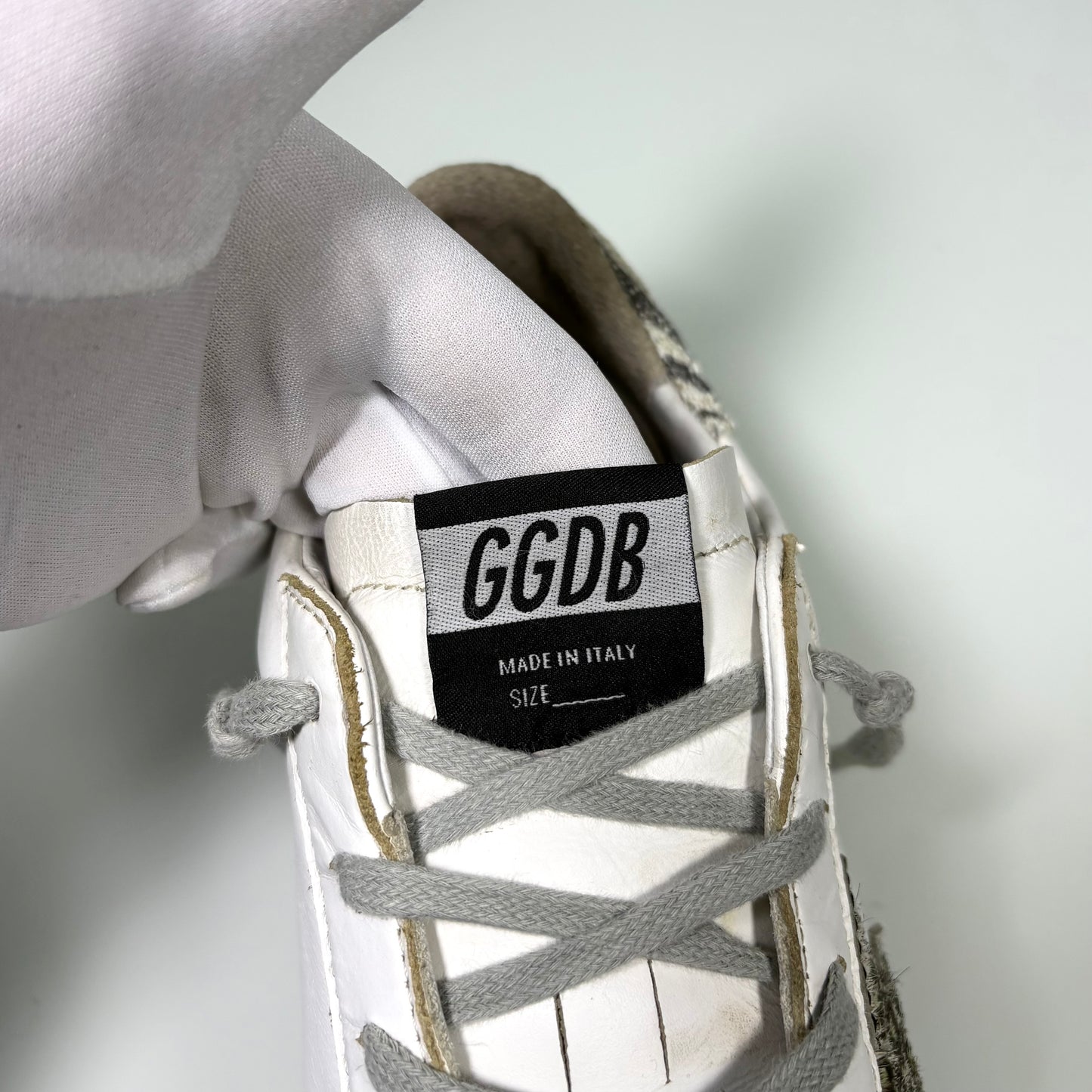 Golden goose bianche stella zebrata 40