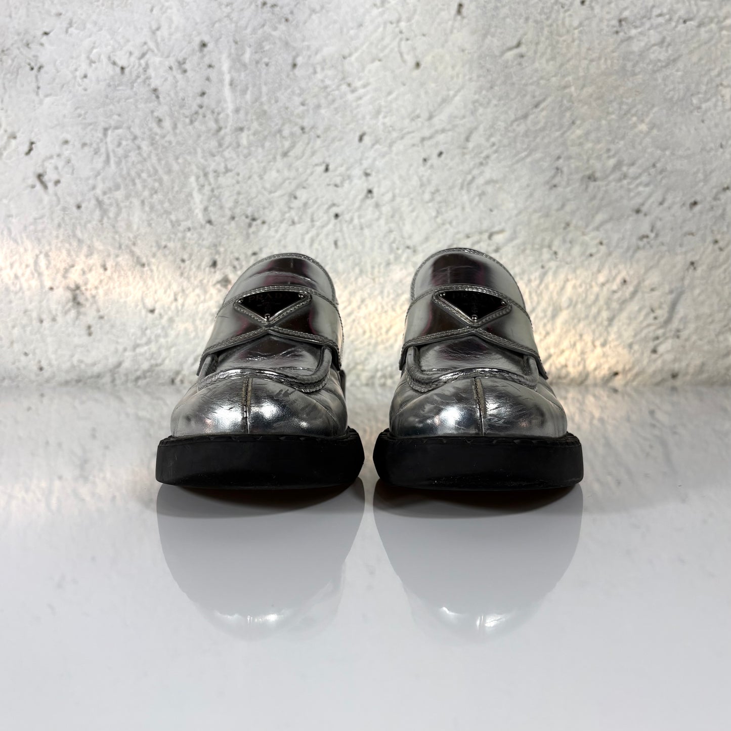 Mocassini Prada chocolate Argento 37