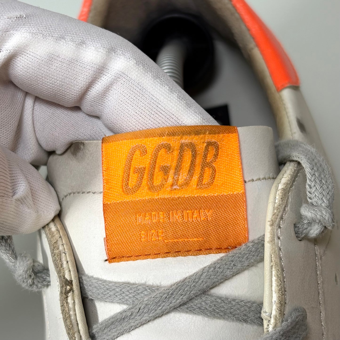 Golden goose Superstar bianco e arancio 45