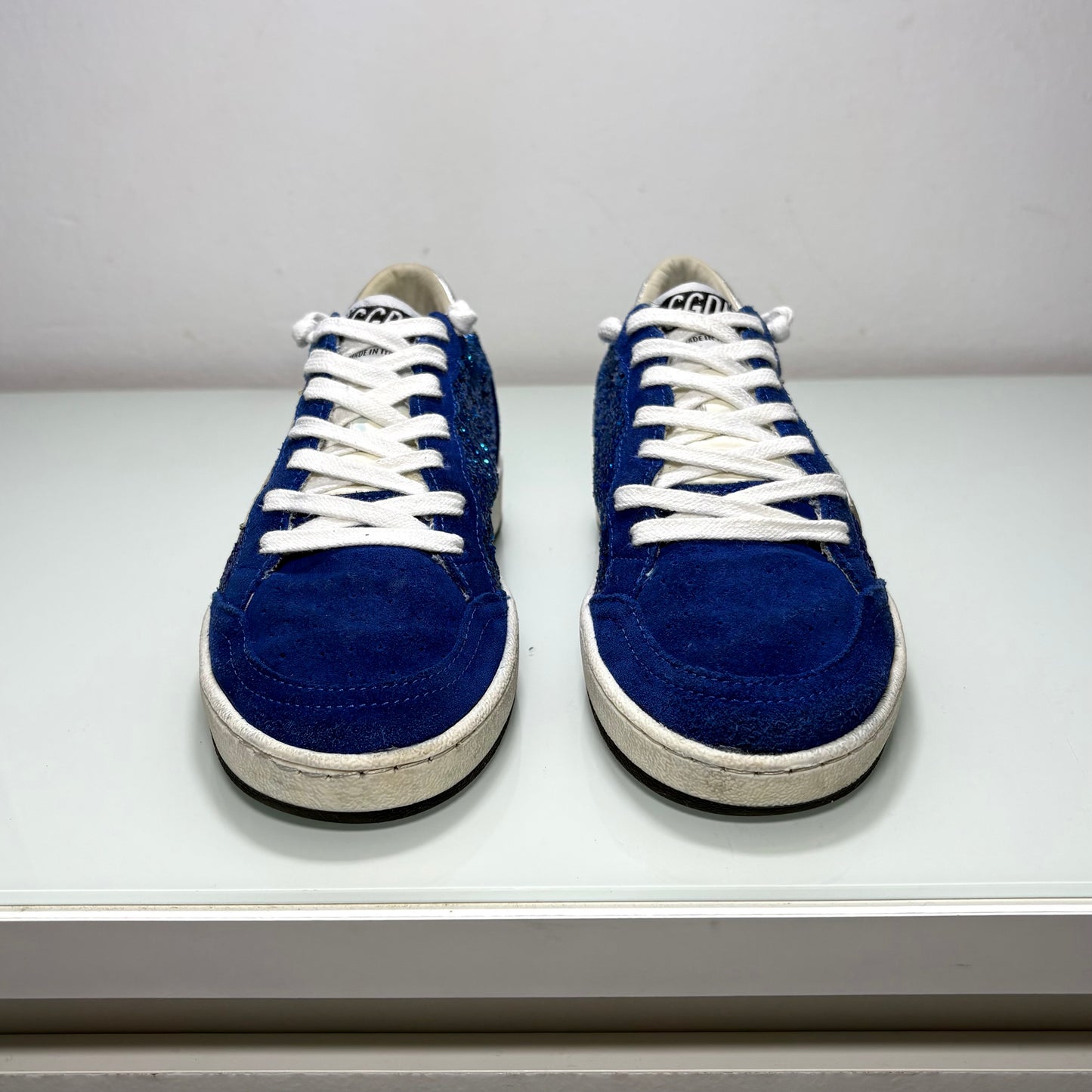 Golden goose Ballstar blue glitter 36
