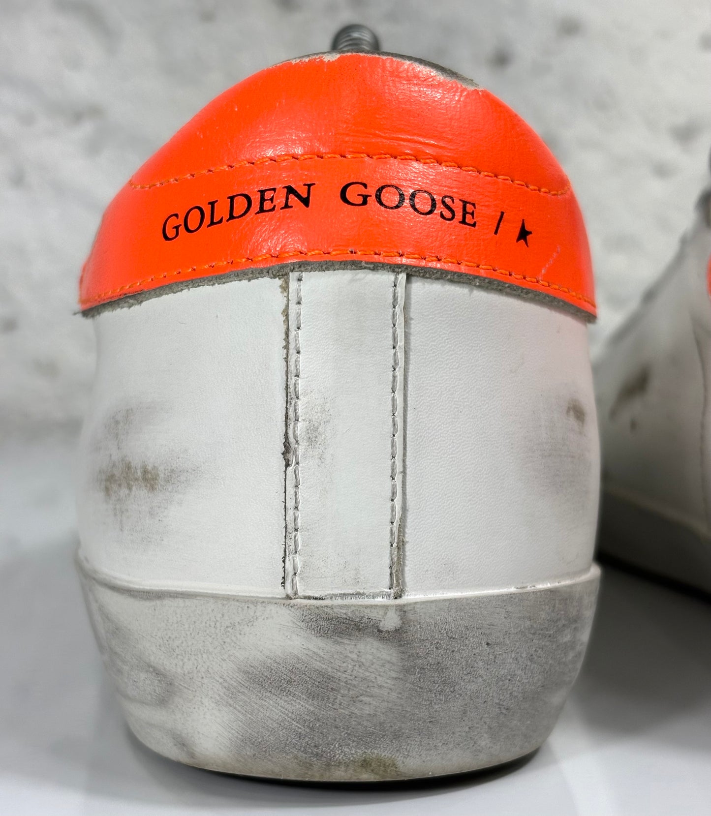 Golden goose Superstar bianche e arancione 43