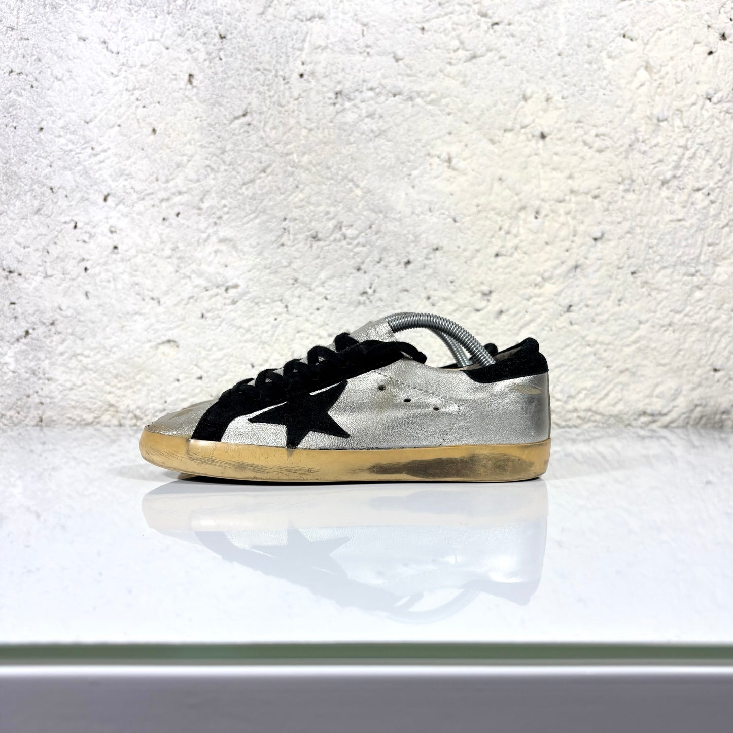 Golden goose Superstar argento e nero 38