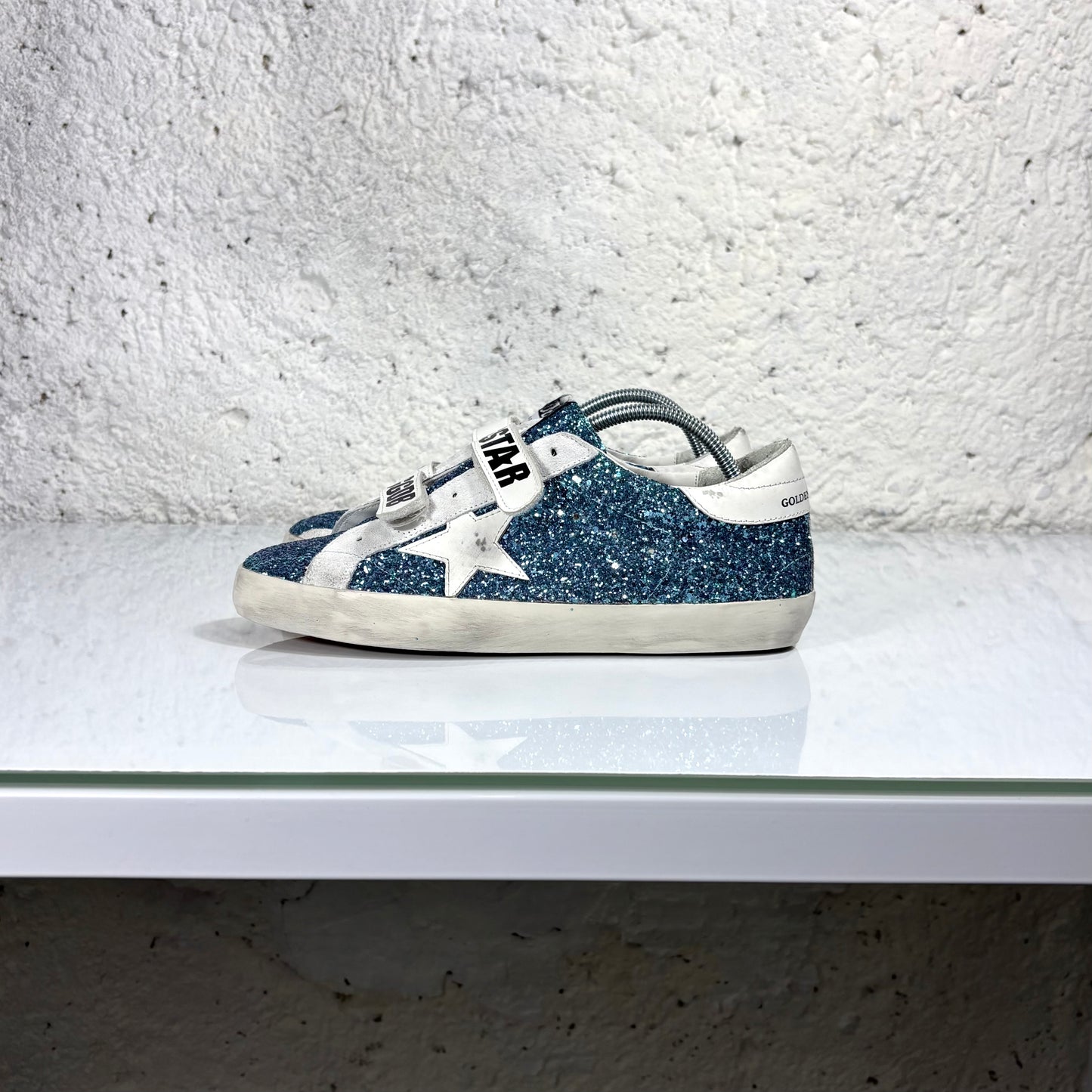 Golden goose Old School blu glitter 40 limited edition