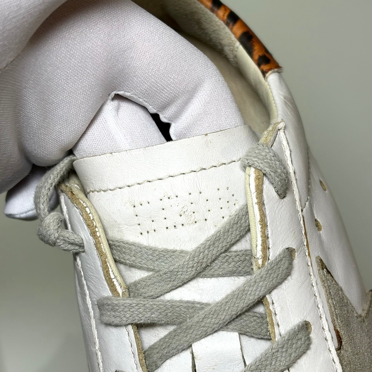 Golden goose Superstar in colorazione bianco tallone leopardo 36