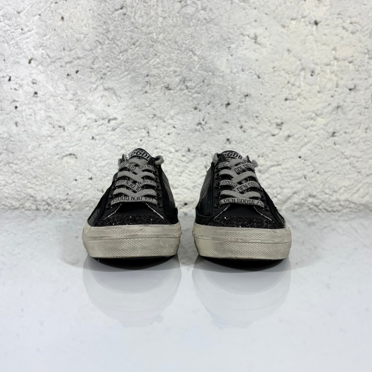 Golden goose V-Star 2 nere punta a paillettes 37