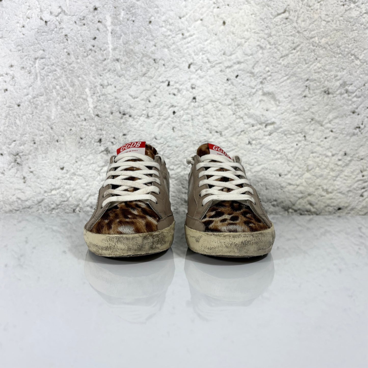 Golden goose superstar beige scuro con strass 37