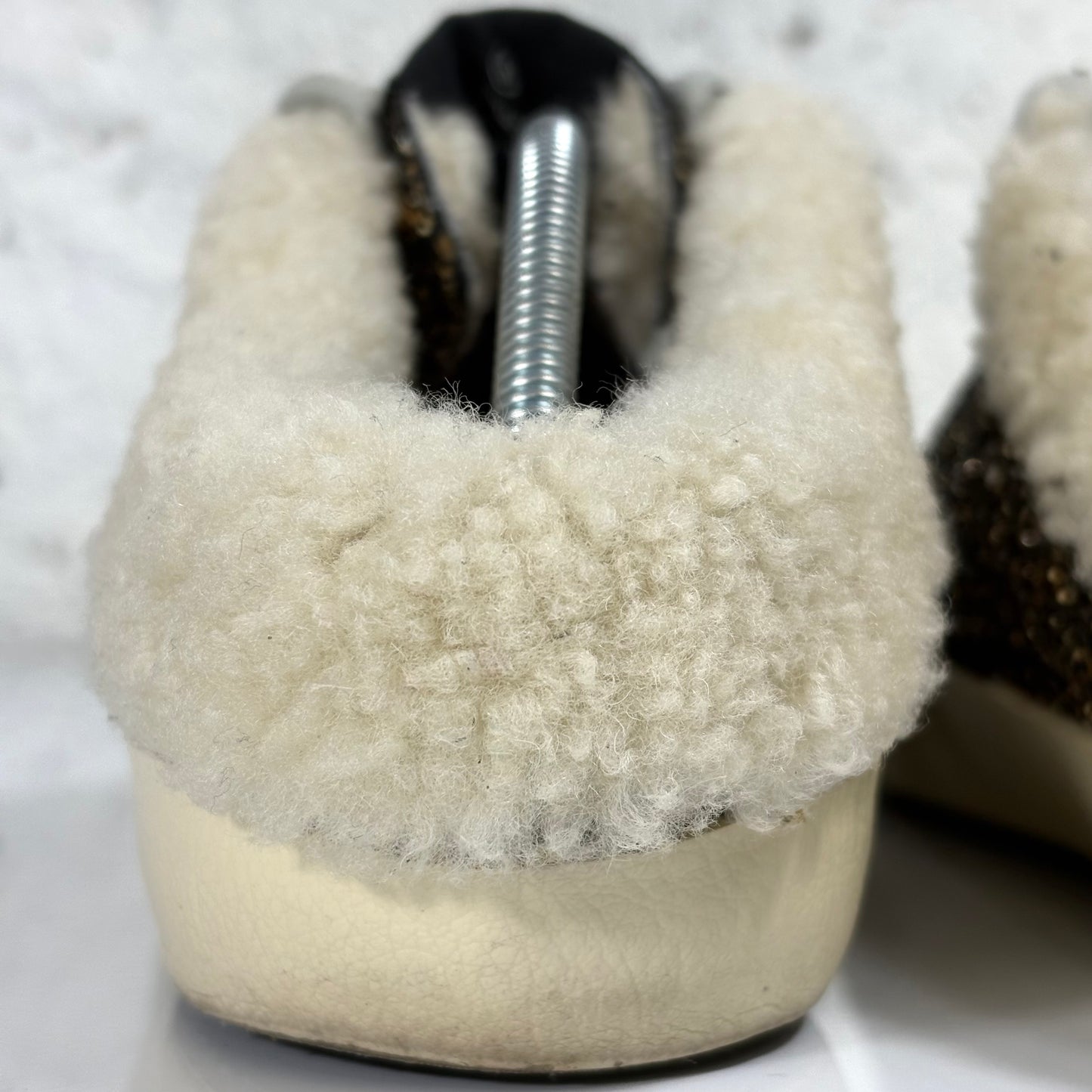 Golden goose Superstar Sabot con Glitter e interno in Shearling 39
