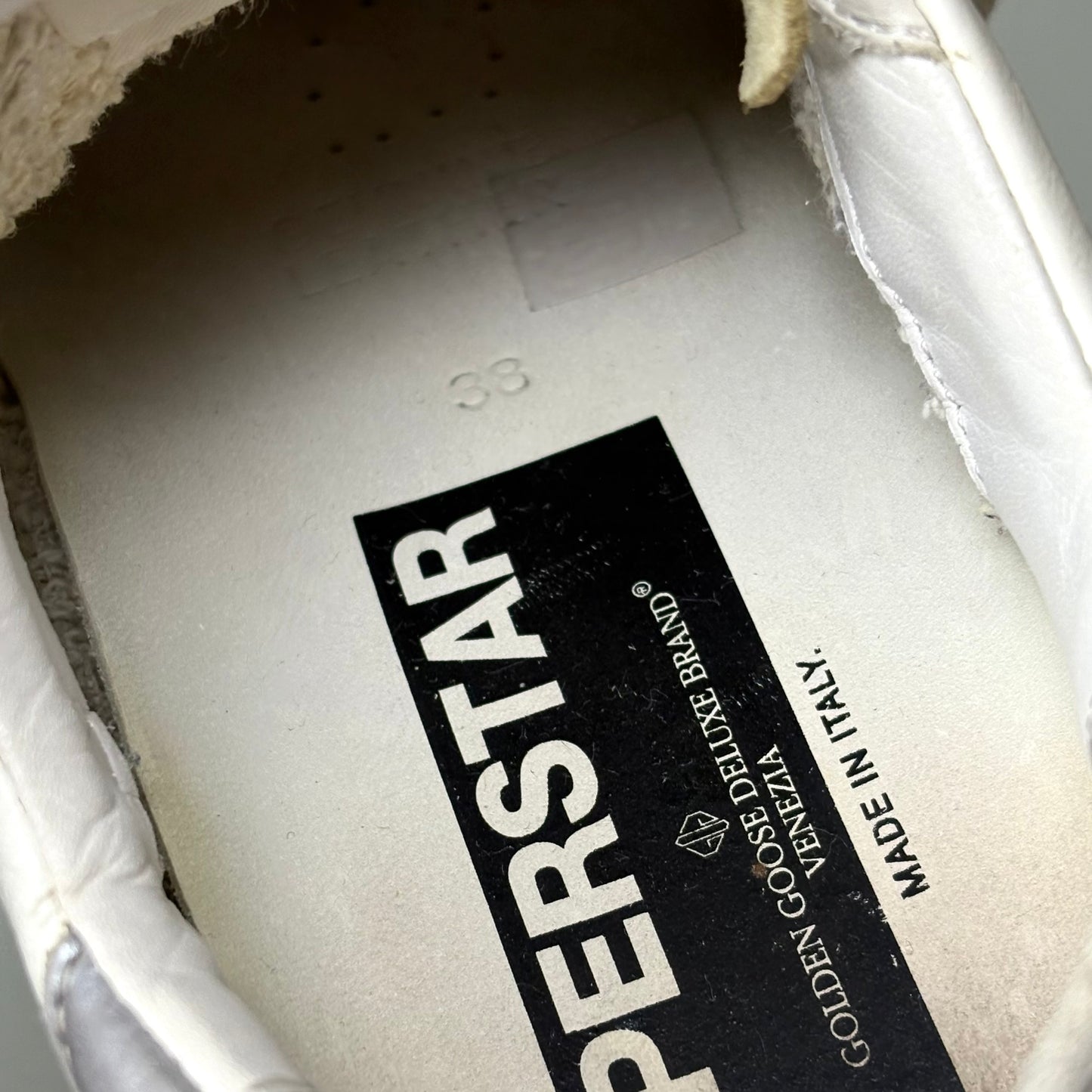 Golden goose Penstar bianche tallone grigio 38