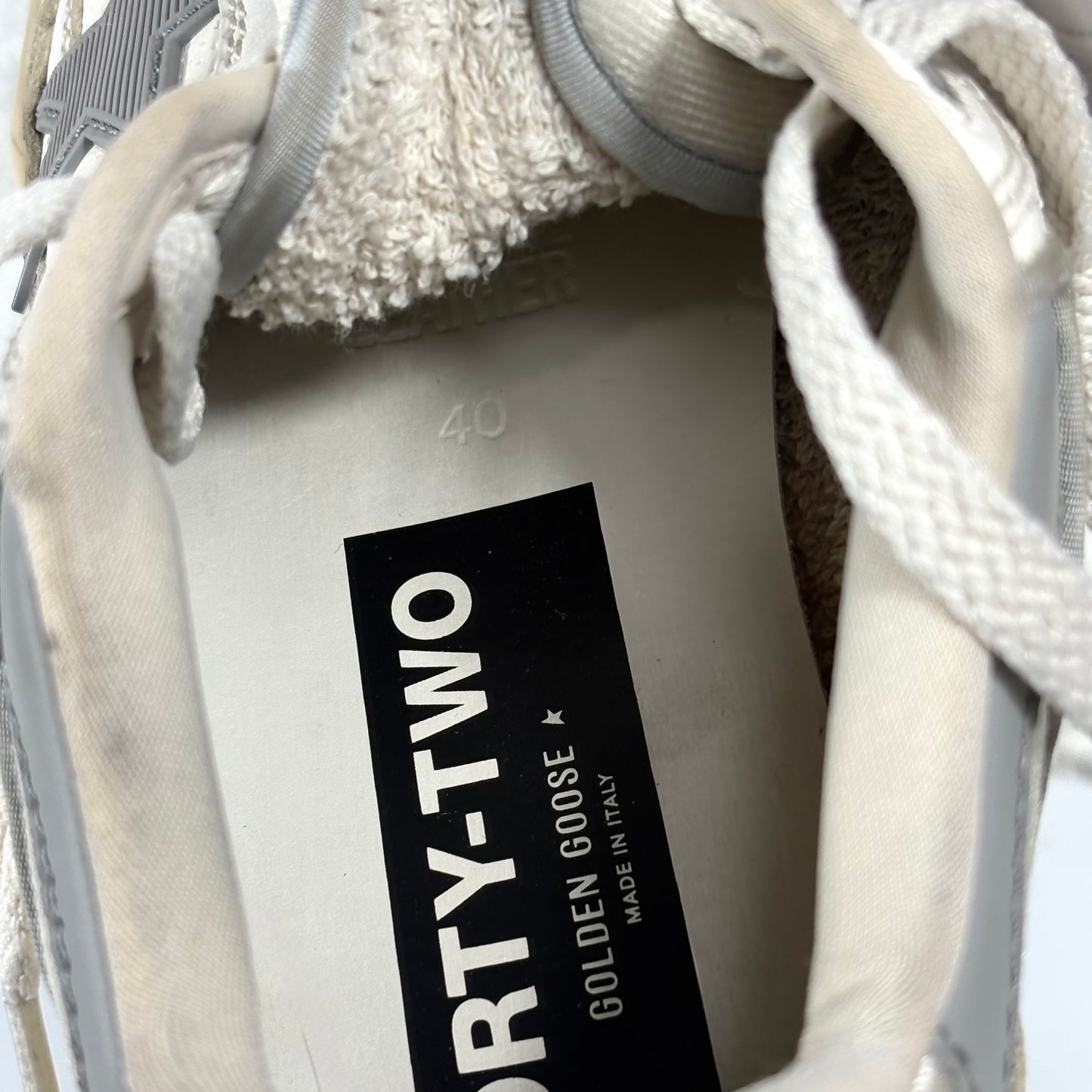 Golden goose forty two bianco e grigio 40