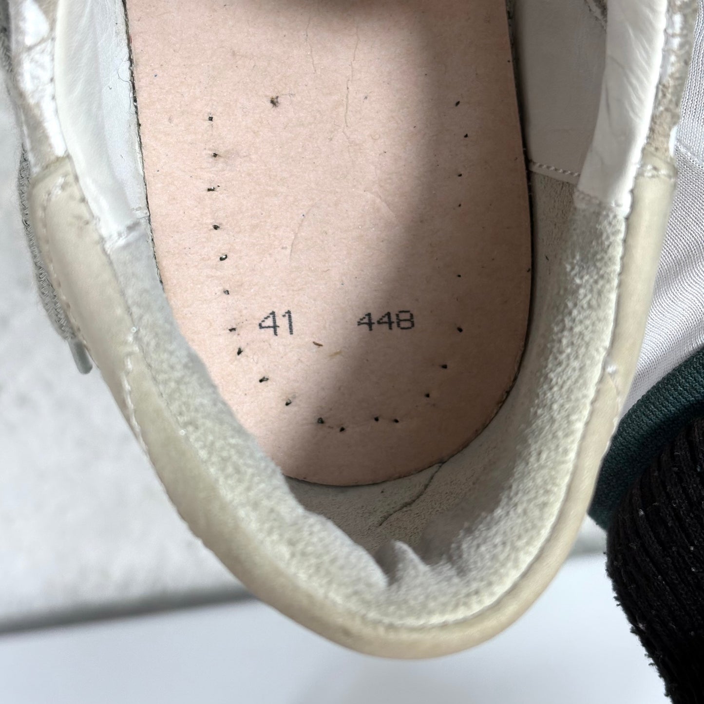 Golden goose Superstar bianche fantasia simil “squame” bianco e tallone beige 41