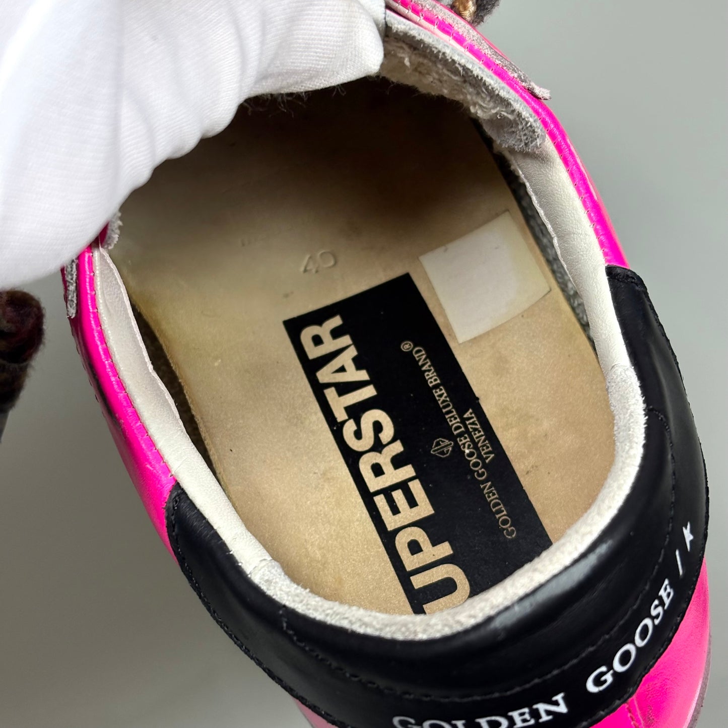 Golden goose Superstar porpora e argento 40