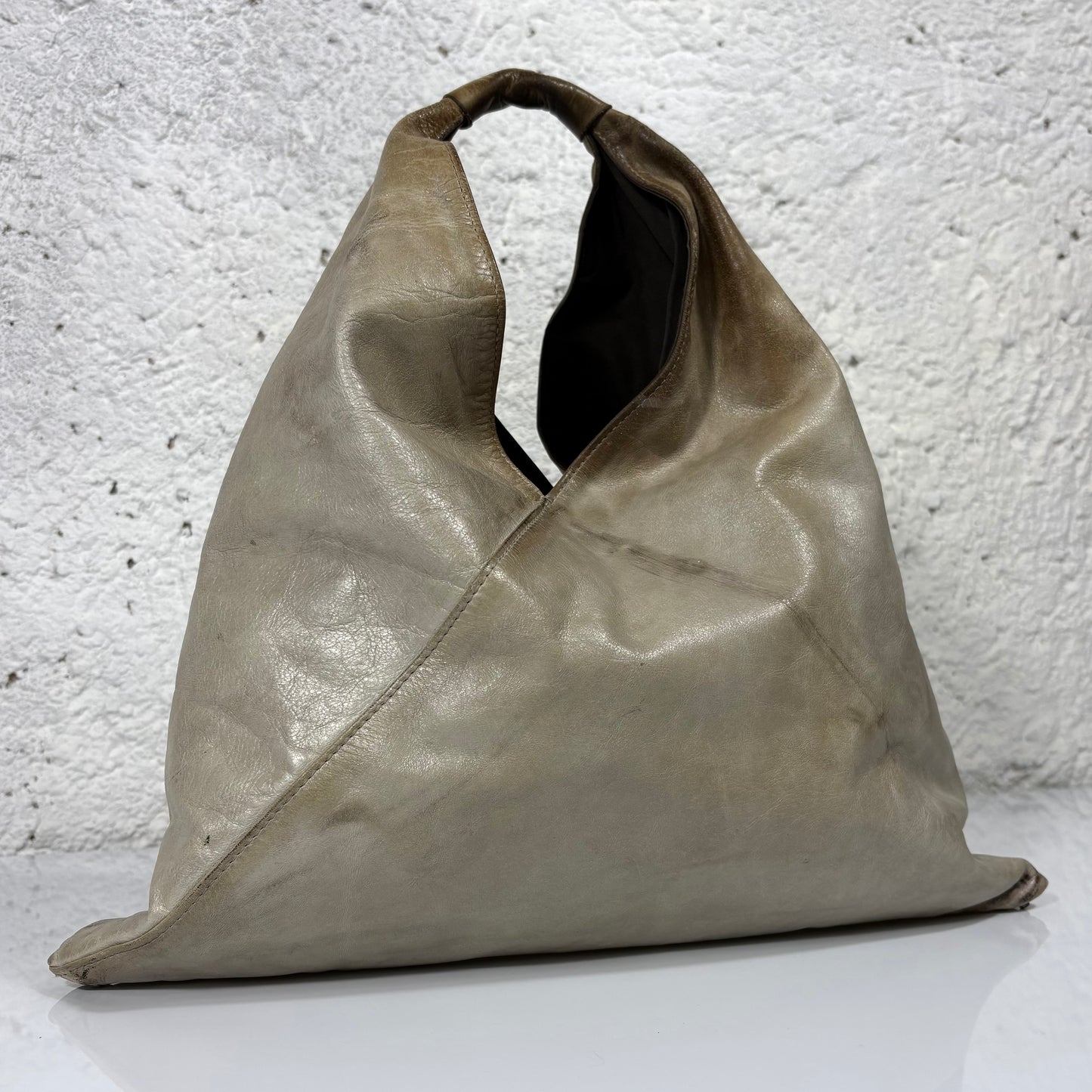 Maison Margiela MM6 Japanese Tote in pelle beige