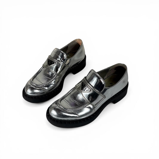 Mocassini Prada chocolate Argento 37