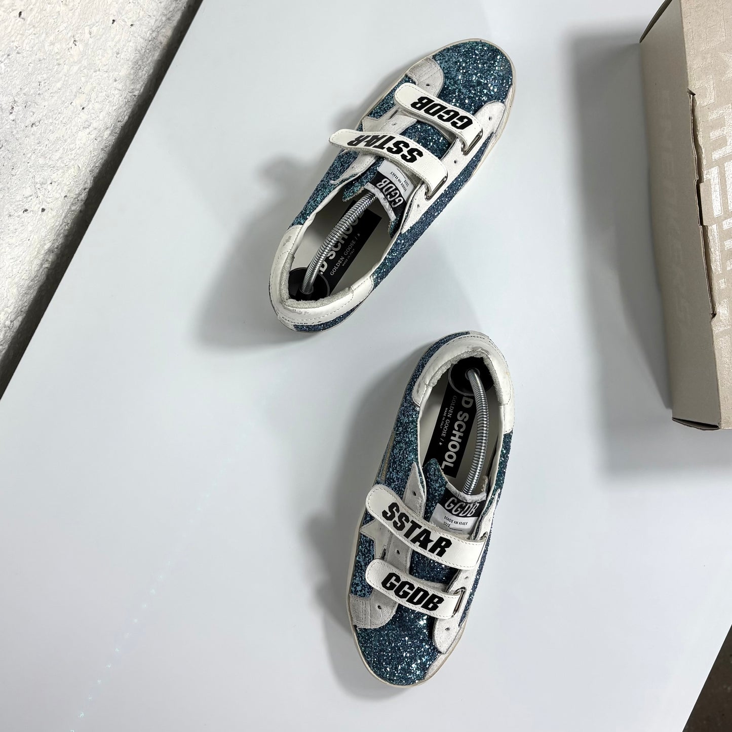 Golden goose Old School blu glitter 40 limited edition