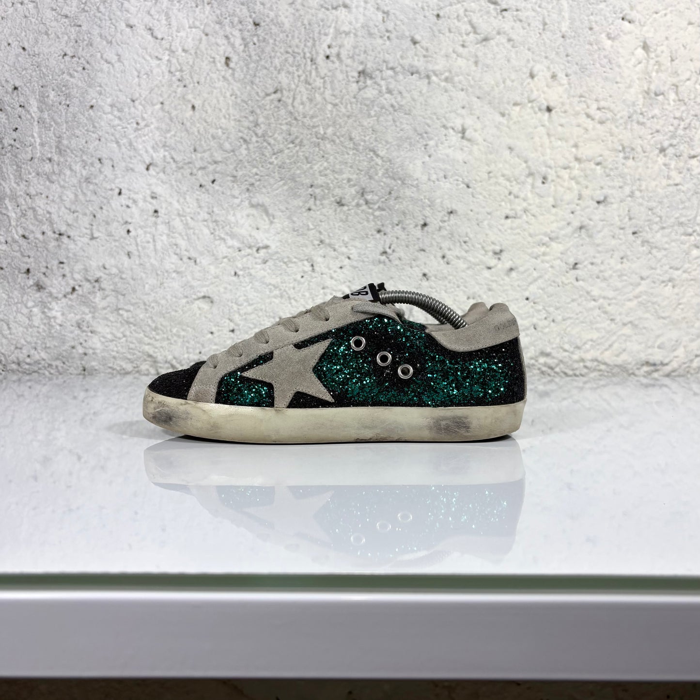 Golden goose Superstar nere con i brillantini 37
