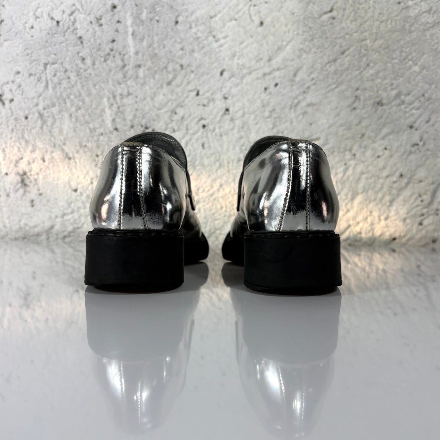 Mocassini Prada chocolate Argento 37