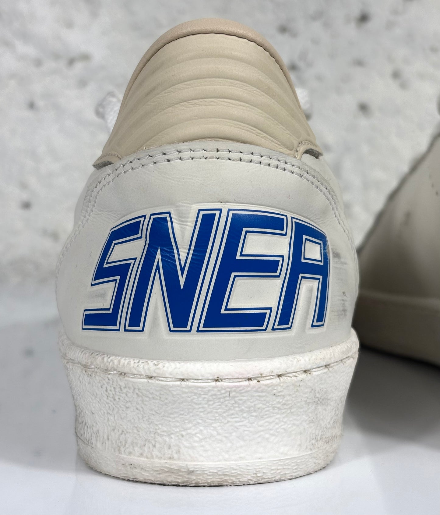 Golden goose Ballstar bianche/panna in pelle con stella azzurra in suede 42