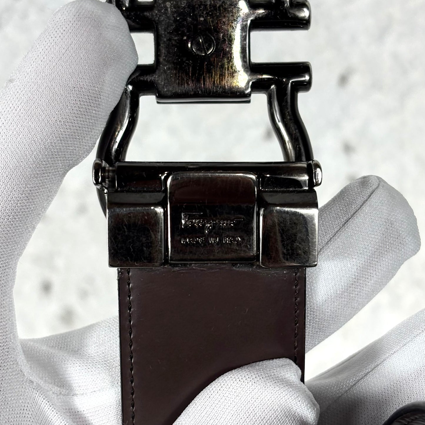 Cintura Salvatore Ferragamo fibbia Gancini 90 cm