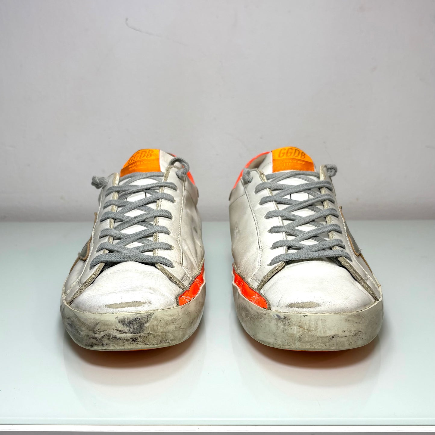 Golden goose Superstar bianco e arancio 45