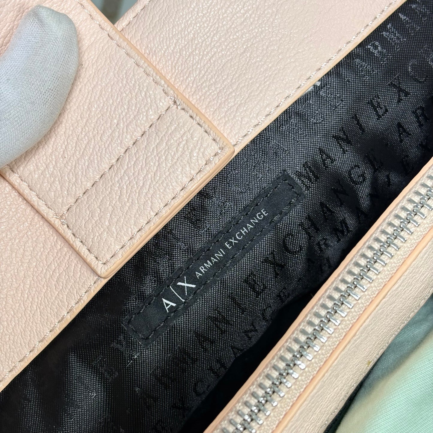 Armani Exchange Shopping bag nude