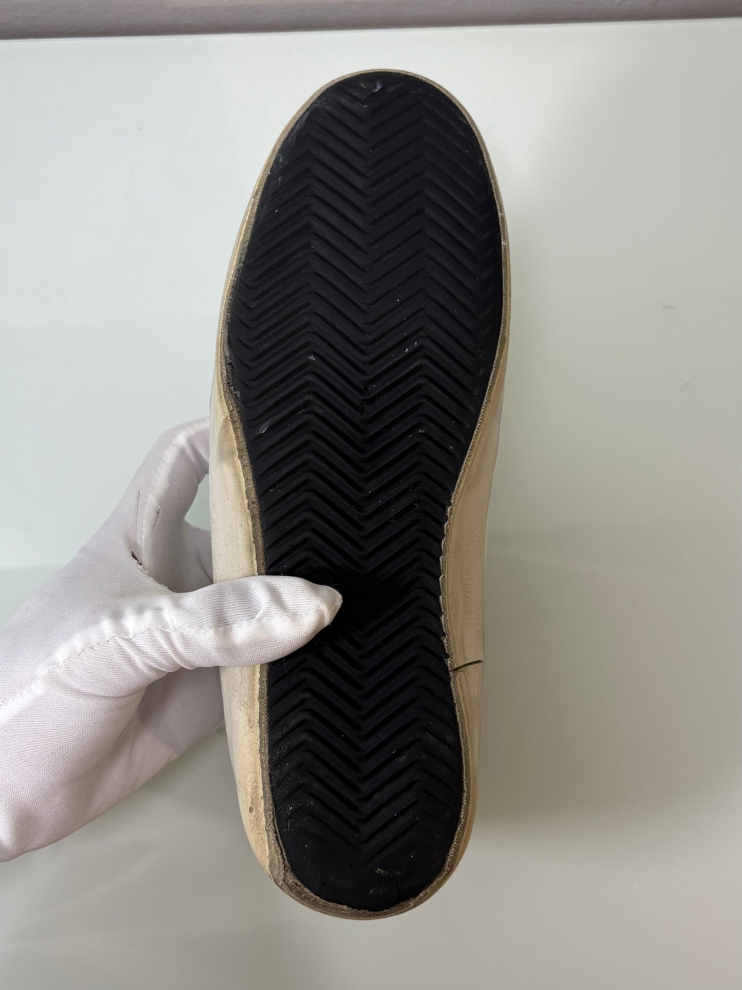 Golden goose Superstar bianco, tallone squame 39