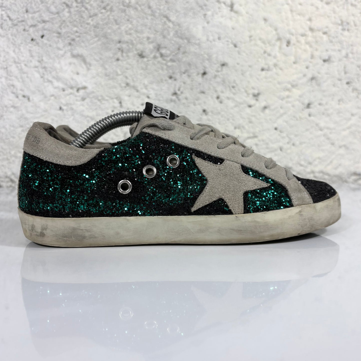 Golden goose Superstar nere con i brillantini 37