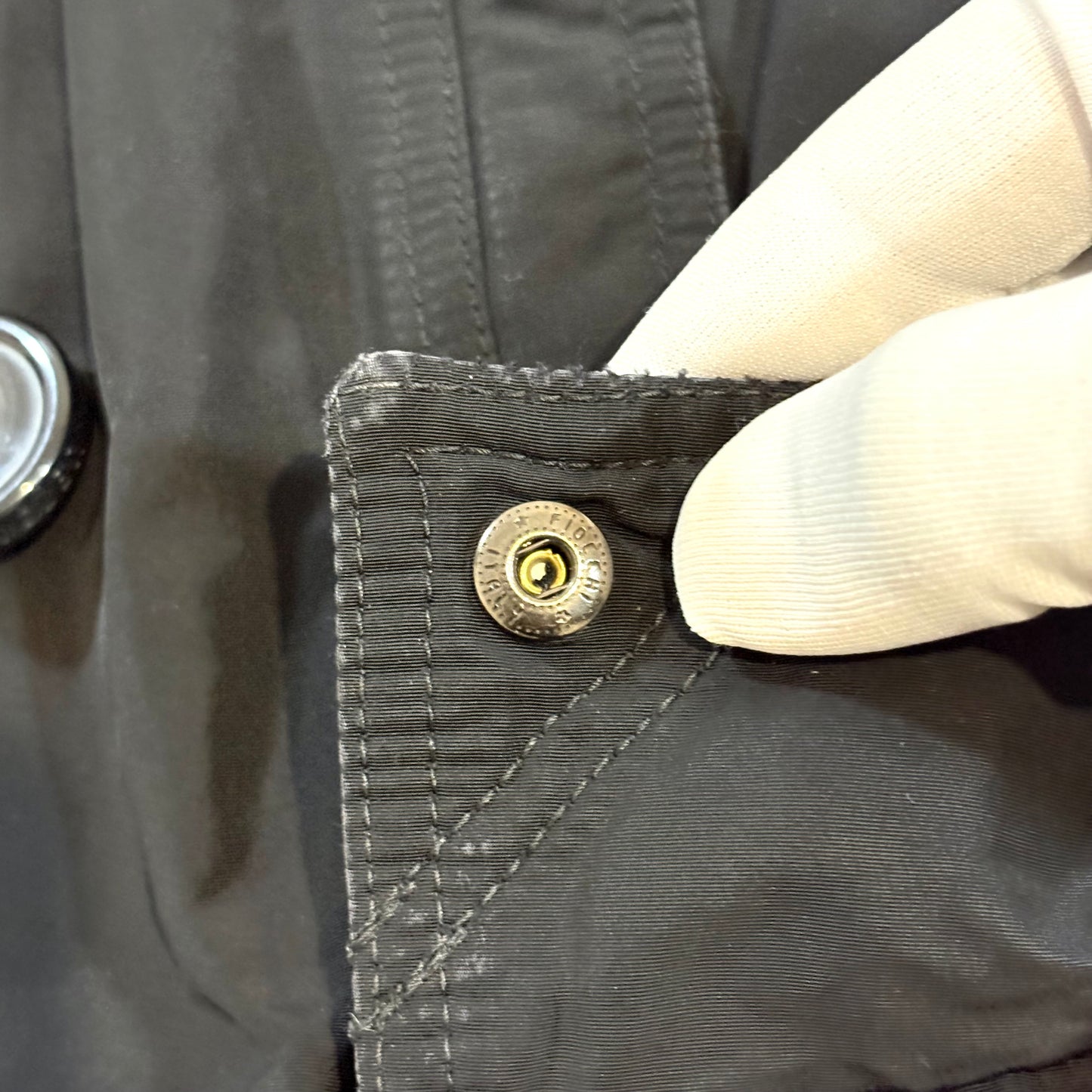 Moncler long nero con pelliccia XL