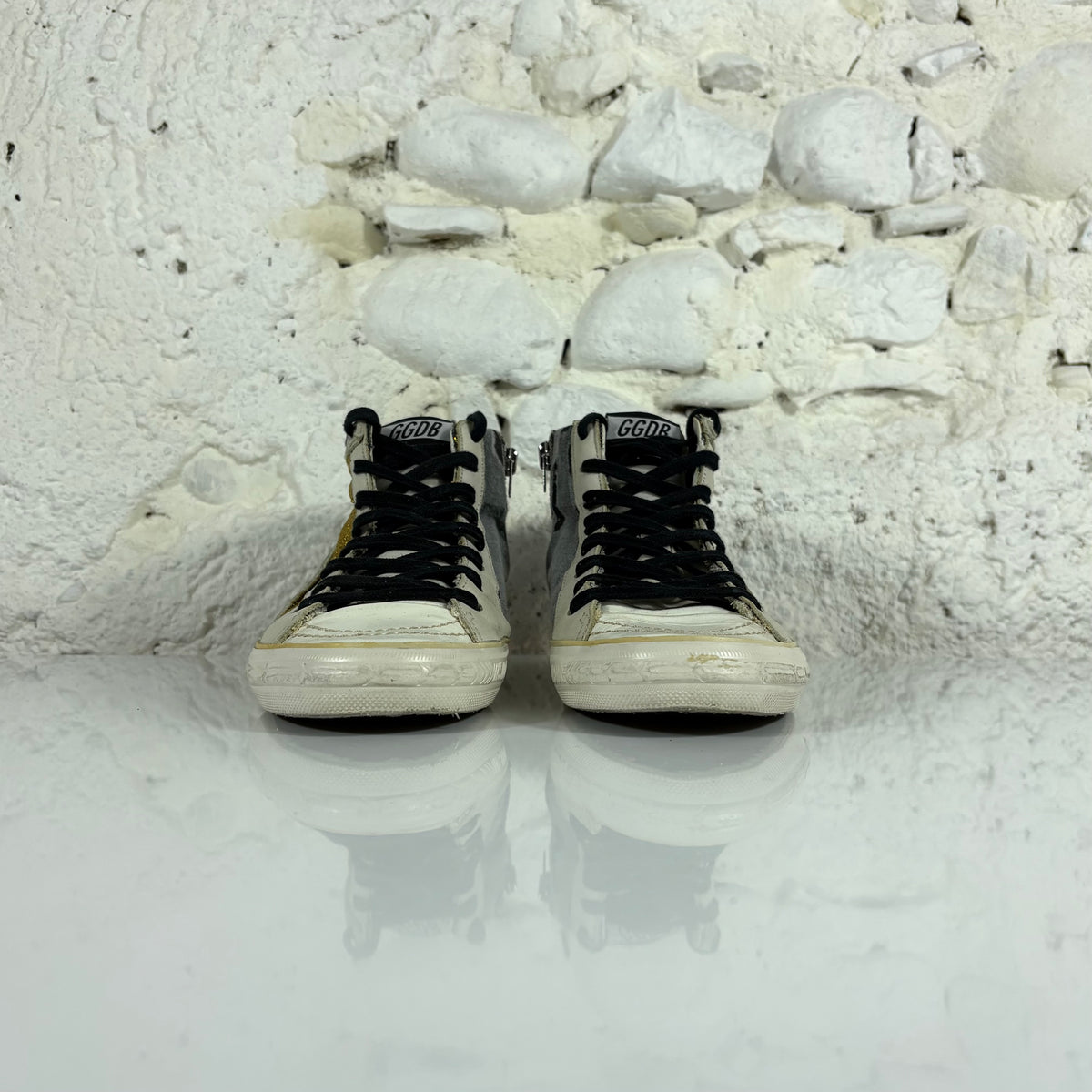 Golden goose Slide grigie e oro 37