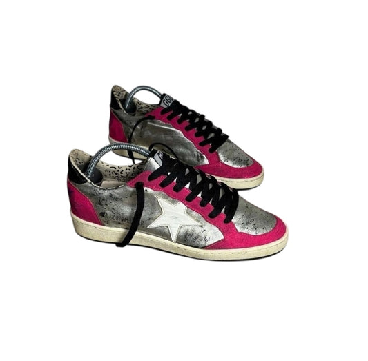 Golden goose Ballstar Argento e rosso 37