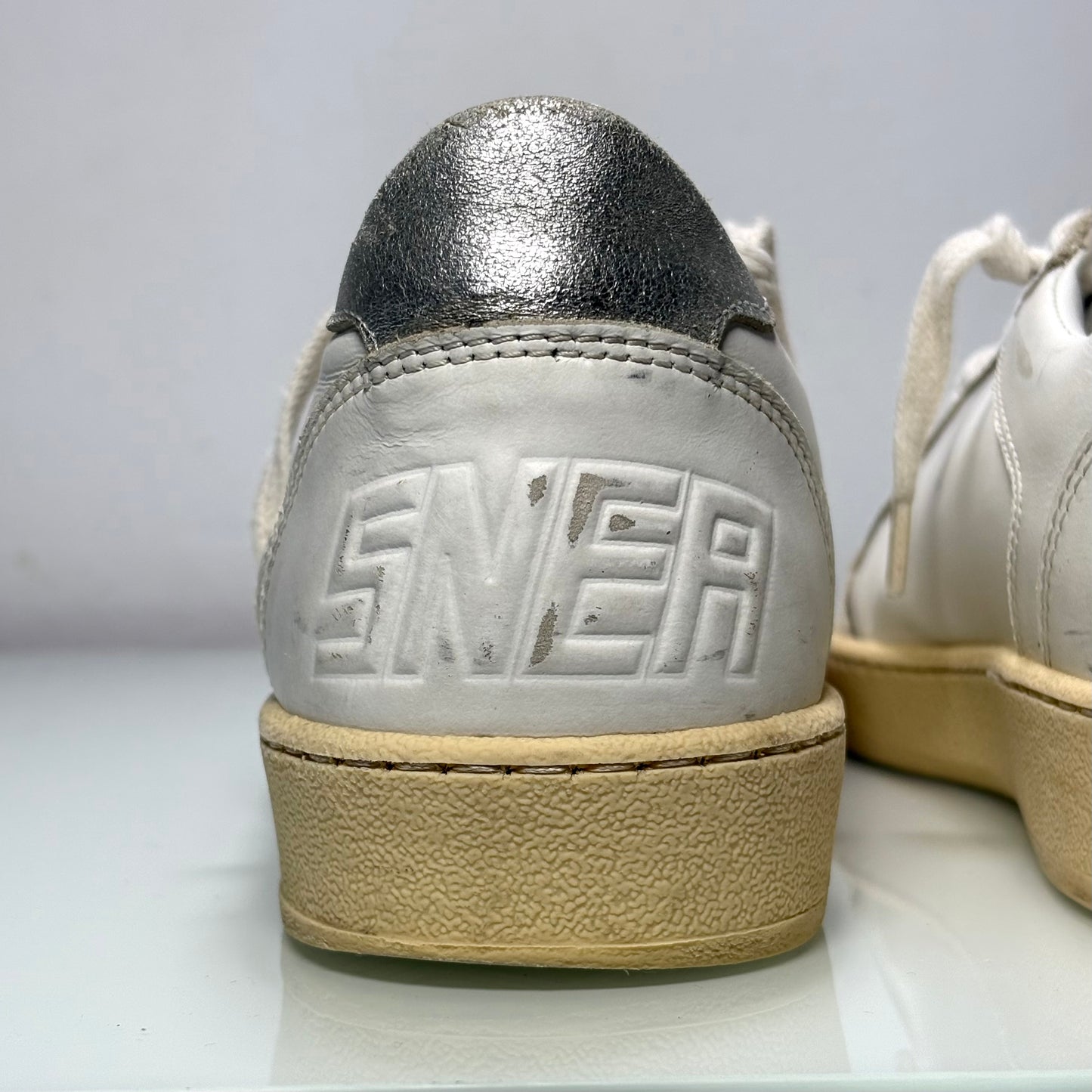 Golden goose Ballstar bianco e tallone argento 39