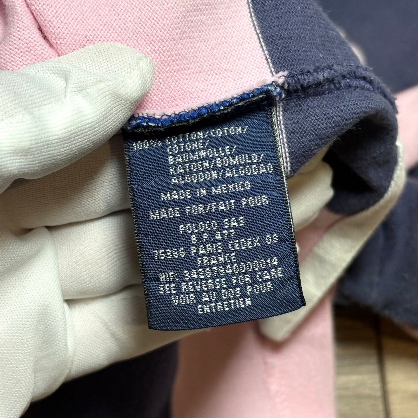 Polo Ralph Lauren maglia a maniche lunghe rosa e blu L