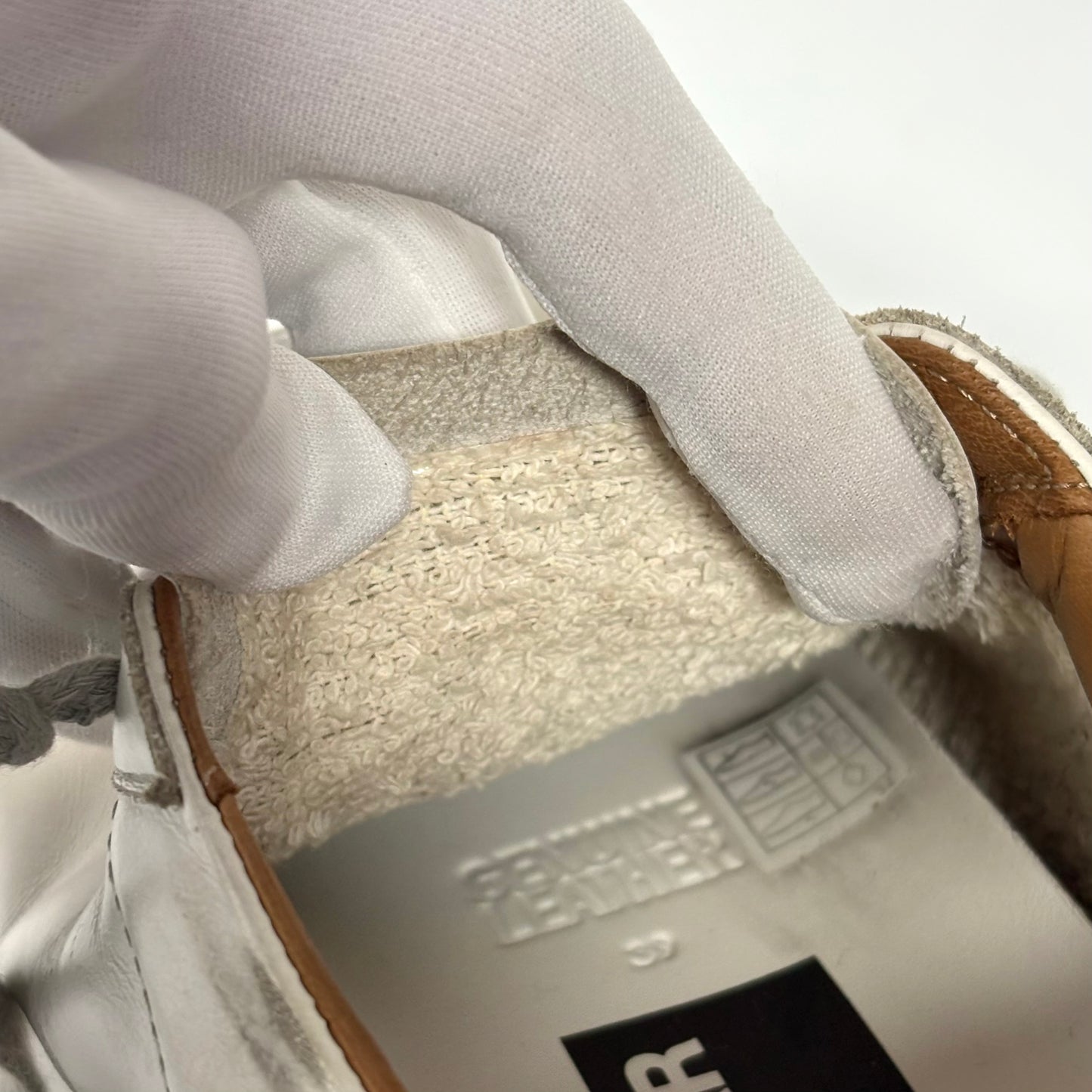 Golden goose Superstar bianche, stella grigia e tallone verde 39