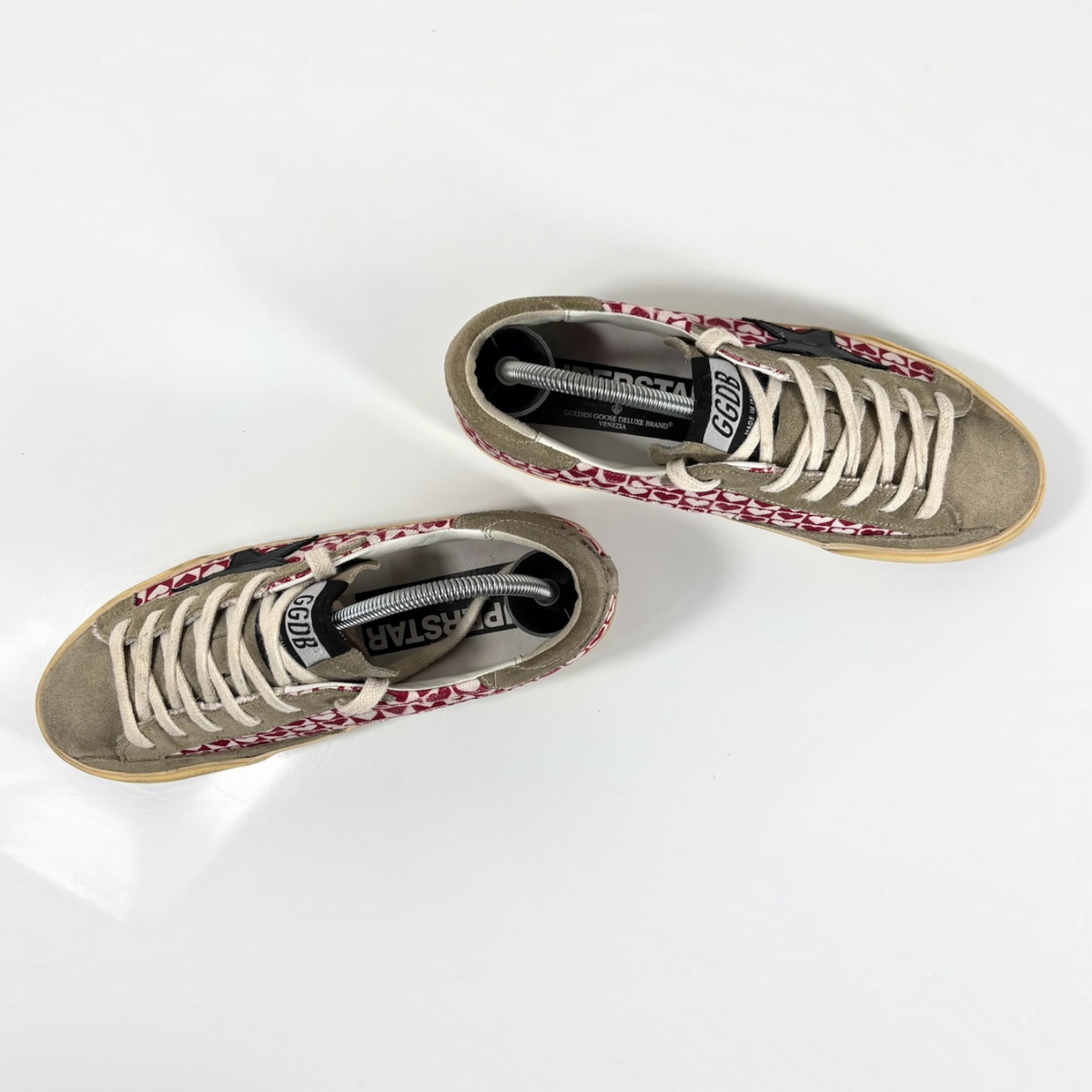 Golden goose Superstar a cuori bianche e rosse 37